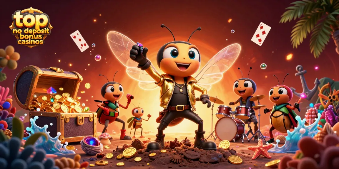 Experience the excitement of top no deposit bonus casinos with 3D characters and vibrant casino elements