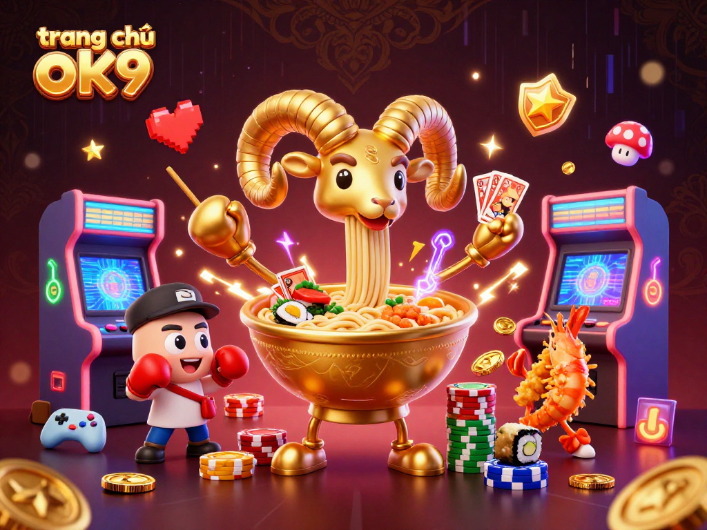 Engage in exciting gaming action at trang chủ ok9 with vibrant 3D characters and casino elements!