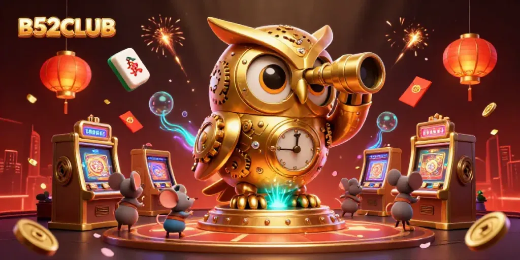 Experience the excitement of B52CLUB with vibrant casino elements and engaging characters.