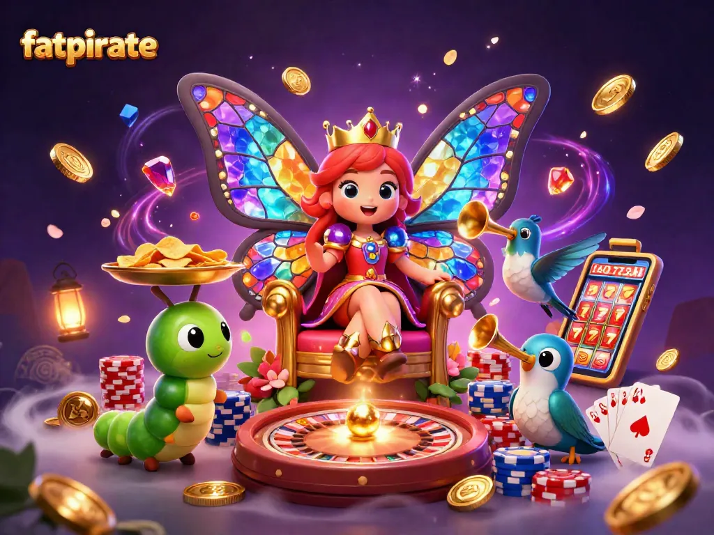 Spin and win at fatpirate casino with vibrant characters and colorful game elements.
