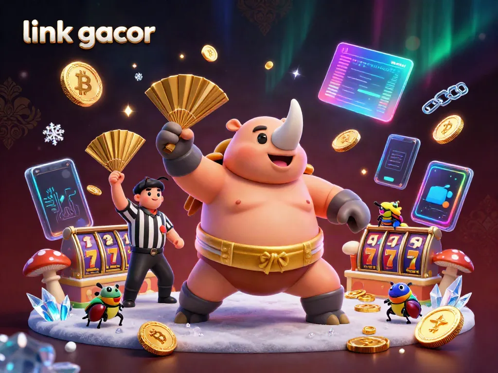 Win big with link gacor slots as a rhinoceros beetle champion stomps golden coins