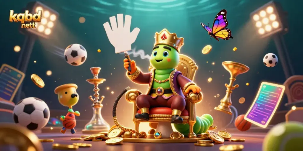 KQBD nett sports betting scene with dynamic elements, showcasing a vibrant underwater illustration.