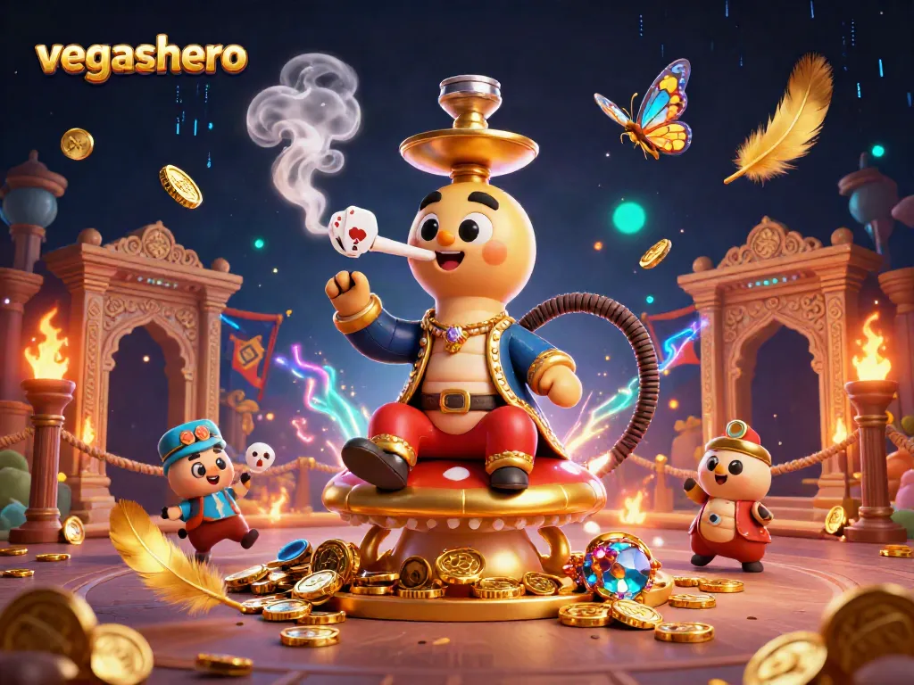 Experience exciting casino adventures at vegashero with a colorful 3D gaming scene.