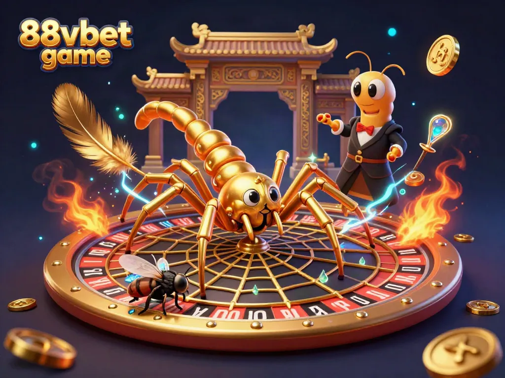 Experience the excitement of the 88vbet game with ultra-detailed 3D casino art featuring dynamic characters and elements.