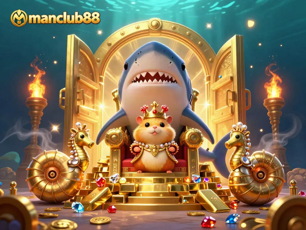 Experience the excitement of manclub88 through a vibrant underwater casino adventure.