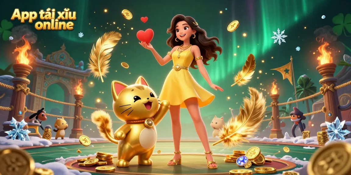 Engage with the App tài xỉu online in a vibrant casino setting featuring glamorous characters and dynamic game elements.