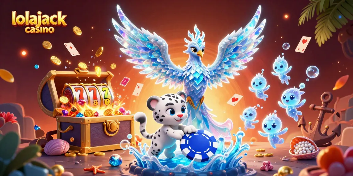 Play exciting games at lolajack casino with vibrant characters amidst slots and dynamic action.