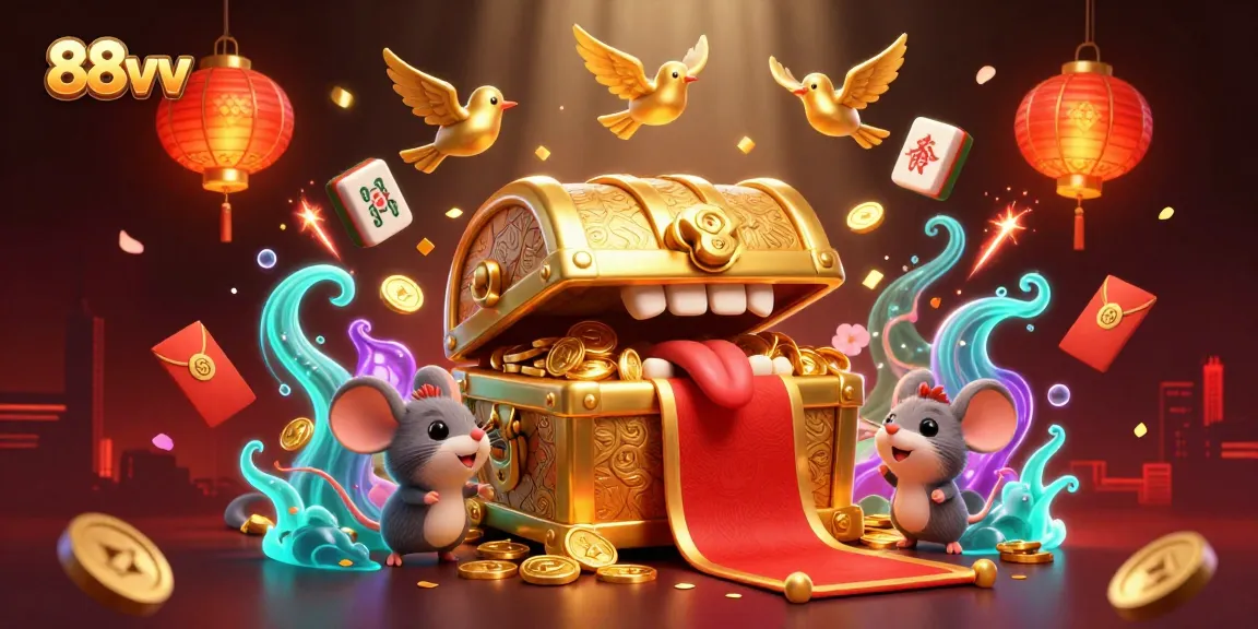 Experience the thrill at 88vv with golden treasures and dynamic casino elements
